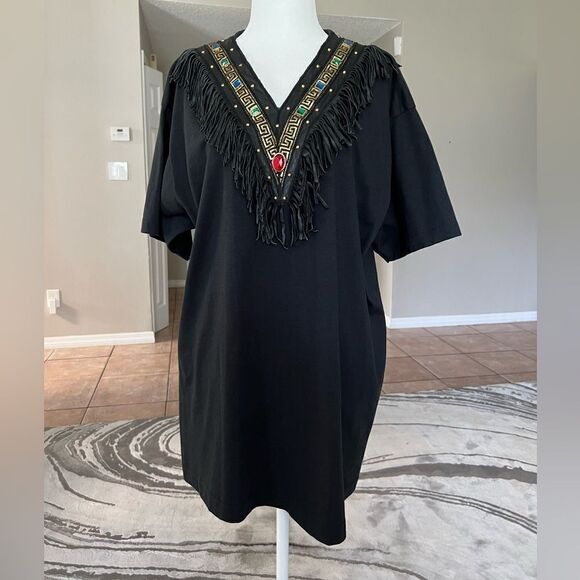 Tony Ward Vintage Rare Xperiance Women’s Fringe T-Shirt - Picture 5 of 12